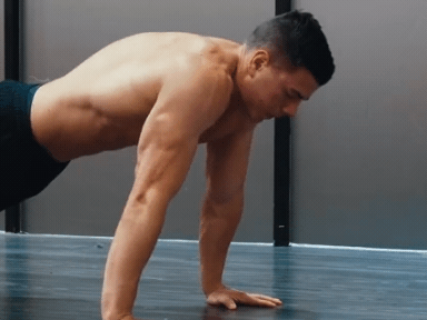 Shrugged shoulders Push-up